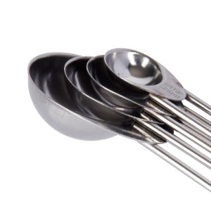 Set of 4 tablespoons for measuring ingredients, stainless steel - by Kitchen Craft