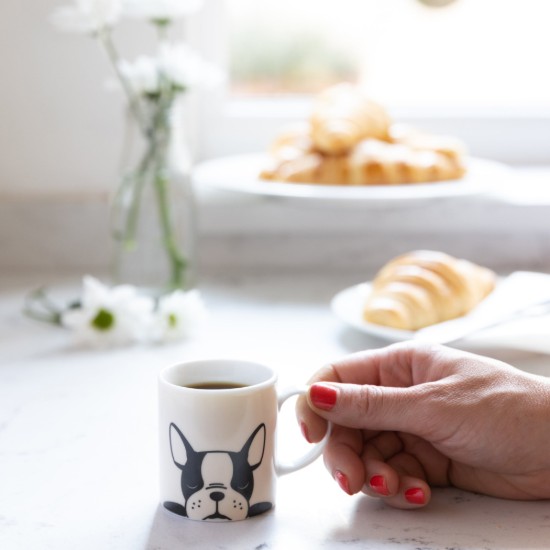 Ceasca espresso "French bulldog" din portelan, 80 ml - Kitchen Craft