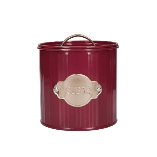 Σετ 3 δοχείων για τσάι, καφέ και ζάχαρη, 1L, Burgundy - Kitchen Craft