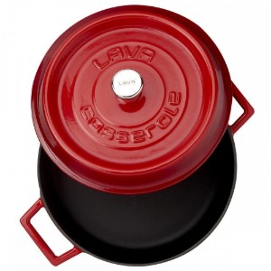 Casseruola, ghisa, 24cm/2,47L "Trendy", Rosso - LAVA