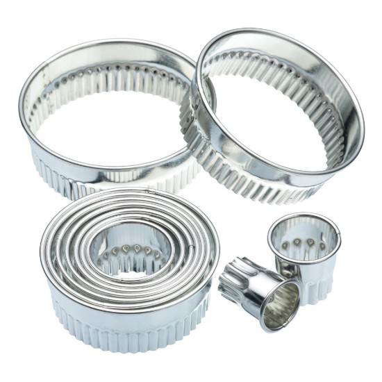 Conjunto de 11 formas redondas, para cortar pastelaria, metal, 10 cm – Kitchen Craft