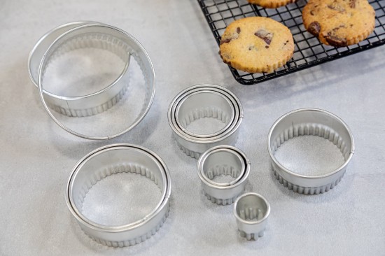 Conjunto de 11 formas redondas, para cortar pastelaria, metal, 10 cm – Kitchen Craft