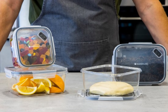 Set med 4 "Eco Smart Snap" matförvaringsbehållare, "MasterClass" – Kitchen Craft