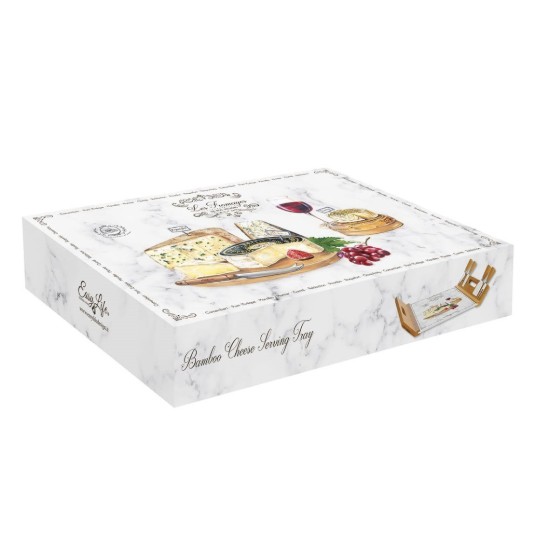 Set 5 pezzi per servire formaggi, 44x28cm, "Les Fromages" - Easy Life