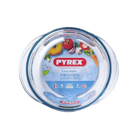 Piatto rotondo, in vetro resistente al calore, 1,6 L + 0,5 L, "Essentials" - Pyrex