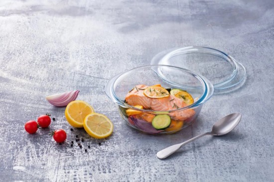 Piatto rotondo, in vetro resistente al calore, 2,2 L + 0,8 L, "Essentials" - Pyrex