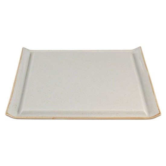 Πιατέλα μπριζόλας, πορσελάνη, 32x26cm, "Εποχές", Γκρι - Porland