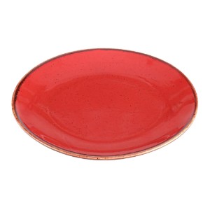 Porseleinen bord, 30cm, "Seizoenen", Rood - Porland