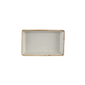 Bord voor het serveren van ontbijt, porselein, 13 x 8,5 cm, grijs, "Seasons" - Porland