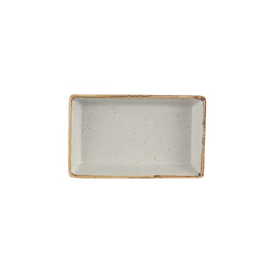 Aamiaisen tarjoilulautanen, posliini, 13 × 8,5 cm, harmaa, "Seasons" - Porland