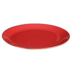 Ovaal bord, porselein, 36cm, "Seasons", Rood - Porland