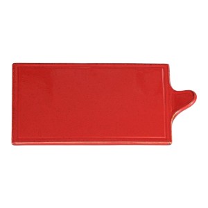 Piatto da portata per formaggi, porcellana, 30x18cm, "Stagioni", Rosso - Porland