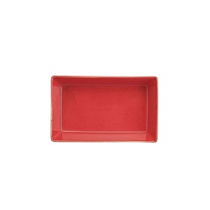 Piatto da portata per la colazione, porcellana, 13×8,5 ​​cm, rosso, "Seasons" - Porland