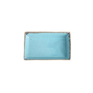 Bord voor het serveren van ontbijt, porselein, 13 x 8,5 cm, turkoois, "Seasons" - Porland