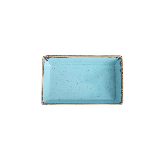 Tallerken til servering af morgenmad, porcelæn, 13 × 8,5 cm, turkis, "Seasons" - Porland