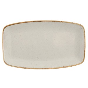 Porcelain platter, 31x18cm, "Seasons", Grey - Porland