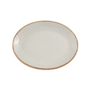 Ovaal bord, porselein, 24cm, "Seasons", Grijs - Porland