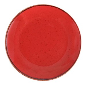 Porseleinen bord, 30cm, "Seizoenen", Rood - Porland