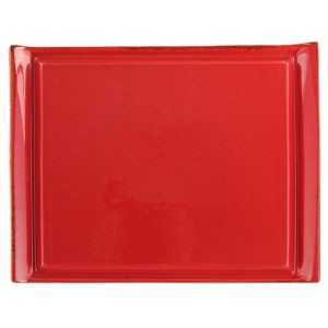 Vassoio per bistecche, porcellana, 32x26cm, "Seasons", Rosso - Porland