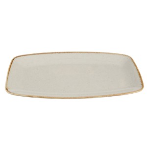 Porcelain platter, 31x18cm, "Seasons", Grey - Porland