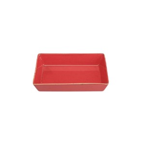 Piatto da portata per la colazione, porcellana, 13×8,5 ​​cm, rosso, "Seasons" - Porland