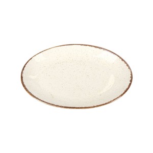 Piatto ovale, porcellana, 24cm, "Stagioni", Beige - Porland