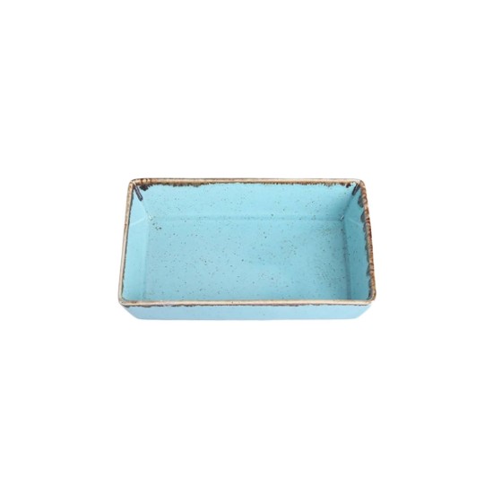 Tallerken til servering af morgenmad, porcelæn, 13 × 8,5 cm, turkis, "Seasons" - Porland