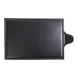 Cheese serving platter, porcelain, 30x18cm, "Seasons", Black - Porland