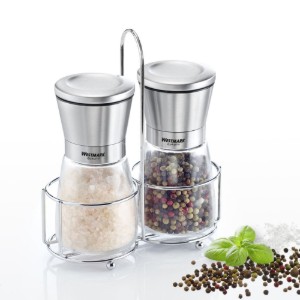 Set of 2 spice grinders with stand, "Edelstahl" - Westmark