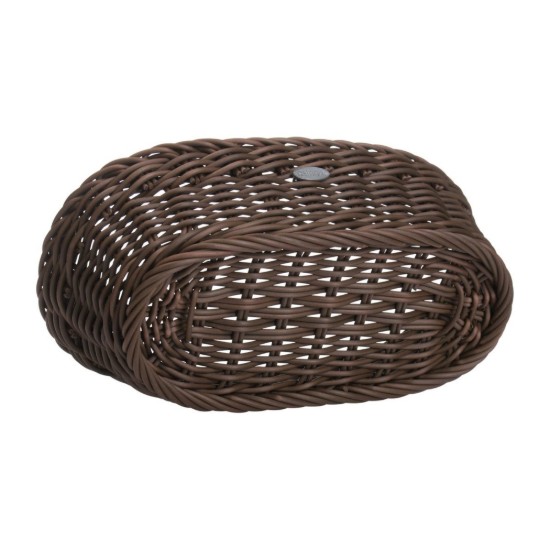 Oval bread basket, 28 x 16 cm, Brown - Saleen