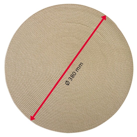 Round placemat, 38 cm, "Circle", Ivory - Saleen