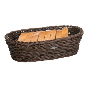 Ovale broodmand, 28 x 16 cm, Bruin - Saleen