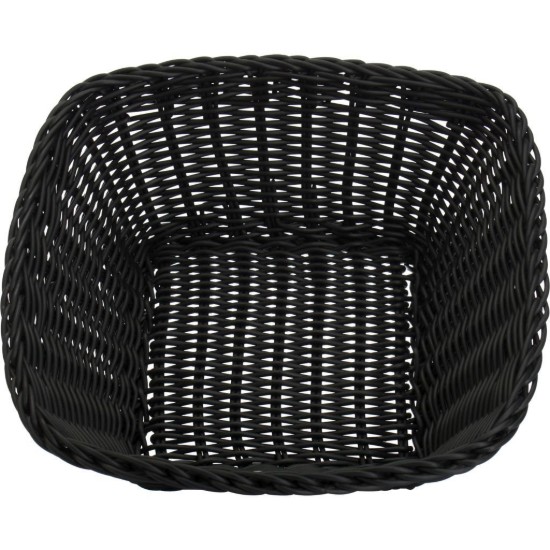 Quadratischer Brotkorb, 23 x 23 cm, Schwarz - Saleen