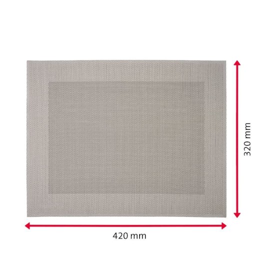 Placemat, 42 x 32 cm, "Home", Light Taupe - Saleen