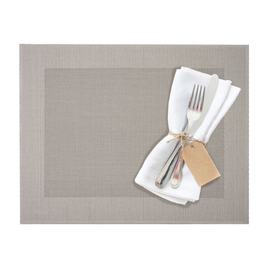 Placemat, 42 x 32 cm, "Home", Light Taupe - Saleen