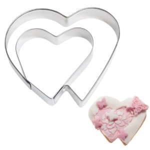 Tagliabiscotti, 6,5 cm, "Doppio cuore" - Westmark