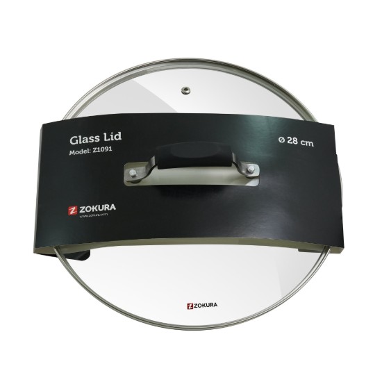 Deksel, van glas, 28 cm - Zokura