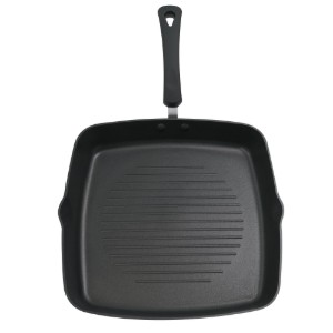 Square grill pan, aluminum, 28x28cm, "Primary" - Zokura