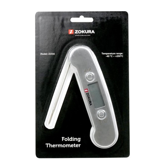 Termometru digital retractabil, din inox - Zokura