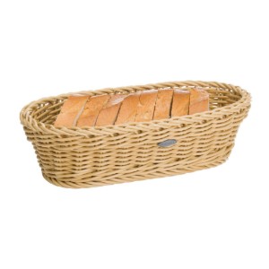 Cestino per il pane ovale, 28 x 16 cm, Beige Chiaro - Saleen