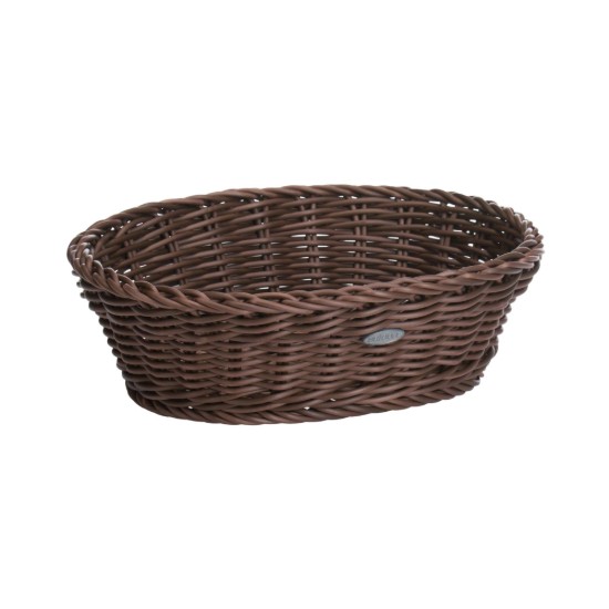 Ovale mand, 25,5 x 19 cm, bruin - Saleen