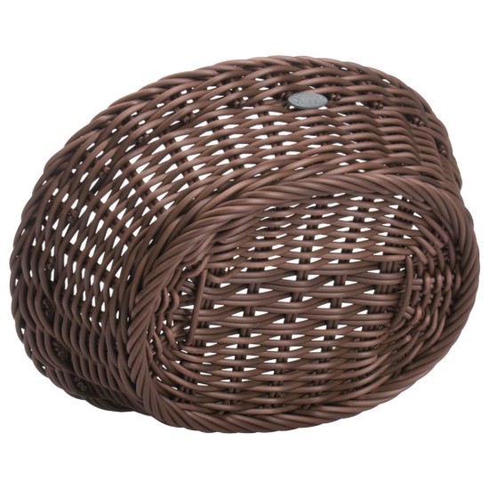 Ovale mand, 25,5 x 19 cm, bruin - Saleen