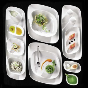 Porseleinen schotel, 31x11cm, "Gastronomi Perspective" - Porland
