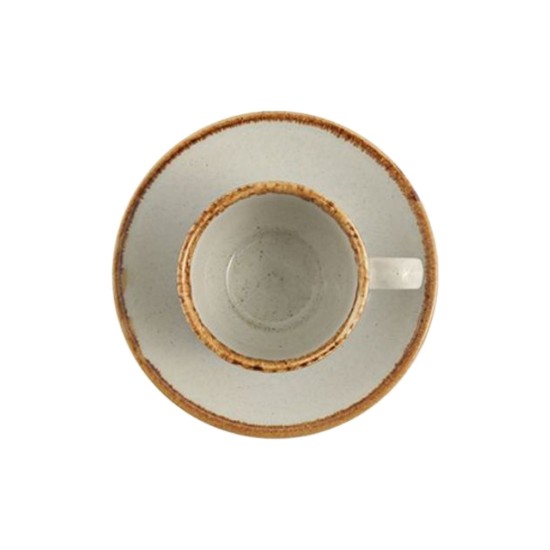 Kaffeetasse mit Untertasse, Porzellan, "Seasons", 80ml, Grau - Porland
