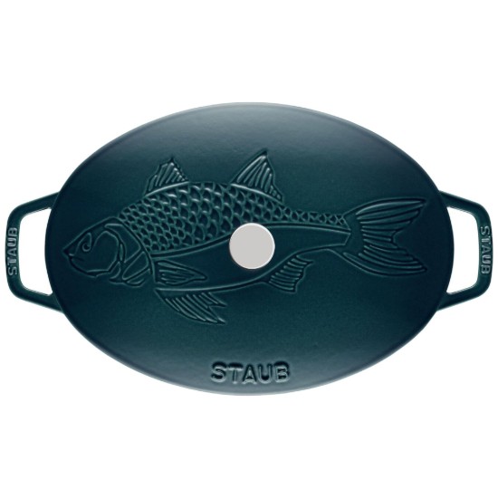 Vas oval pentru cuptor, fonta, 33cm/2,8L, "La Mer" - Staub