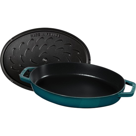 Vas oval pentru cuptor, fonta, 33cm/2,8L, "La Mer" - Staub