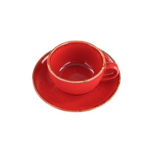 Tazza e piattino Alumilite Seasons, 207 ml, Rosso - Porland
