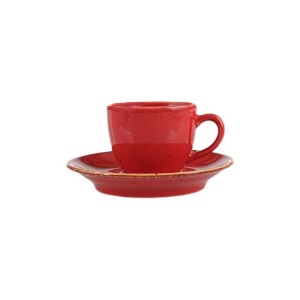 Tazza e piattino Alumilite Seasons, 80 ml, Rosso - Porland