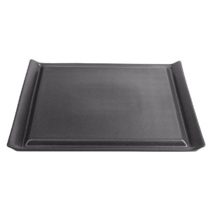 Vassoio per servire bistecca, porcellana, 32 × 26 cm, nero, "Seasons" - Porland