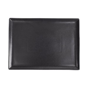 Piatto rettangolare, porcellana, 27 x 21 cm, "Seasons", Nero - Porland